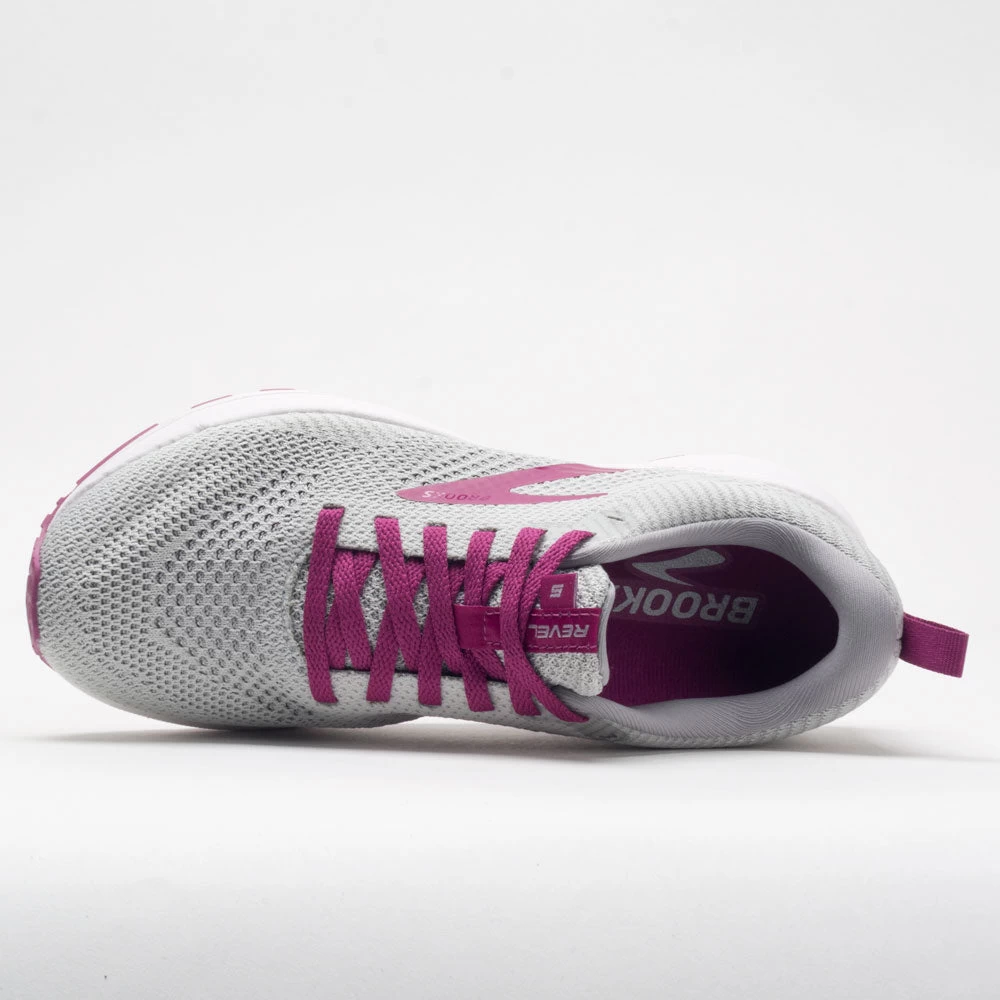 Brooks Revel 5 Women's Gray/White/Baton Rouge - Image 3