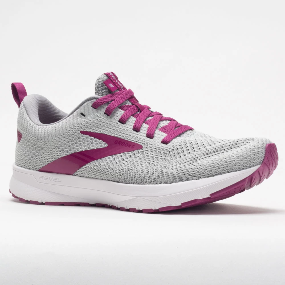 Brooks Revel 5 Women's Gray/White/Baton Rouge - Image 5
