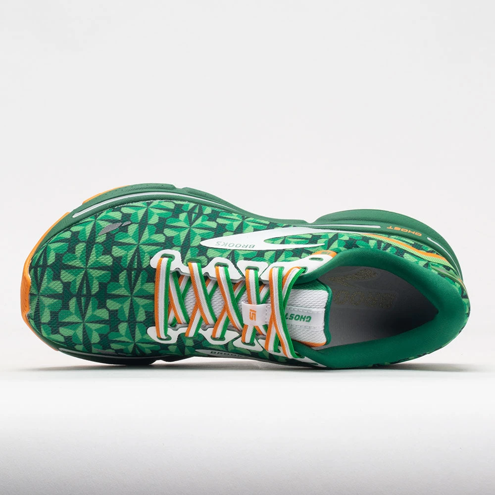 Brooks Ghost 15 Women's Run Lucky Green/White/Orange - Image 3