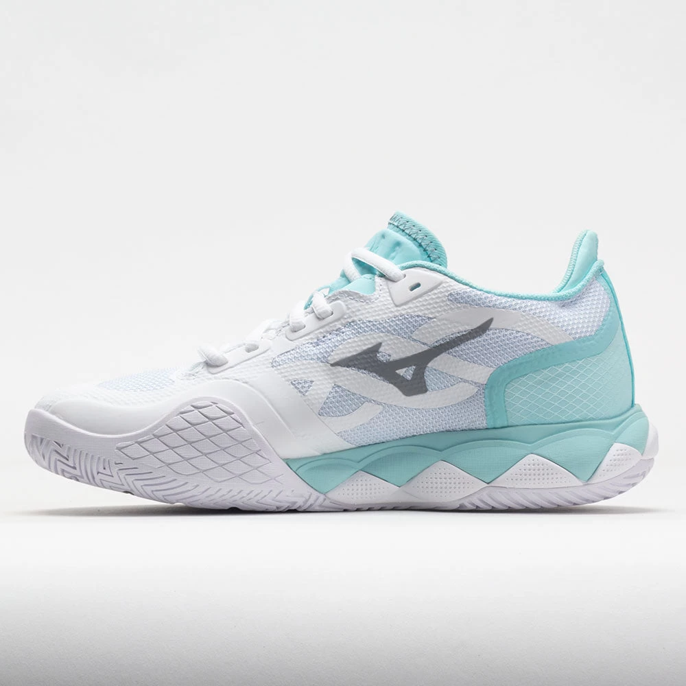 Mizuno Wave Enforce Tour AC Women's White/Tanager Turquoise - Image 2